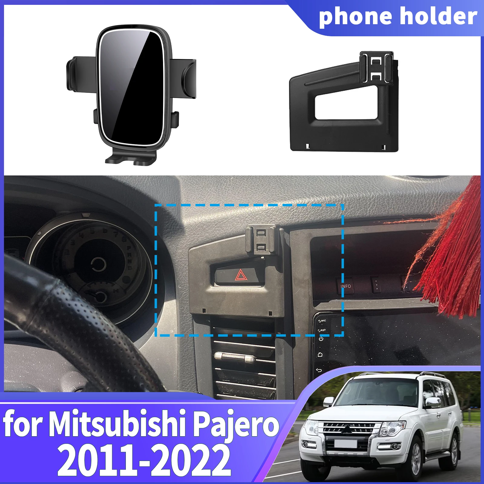 

fit for Mitsubishi Pajero 2011-2022 ​​Navigation Phone Holder Mount Customized Car accessoires