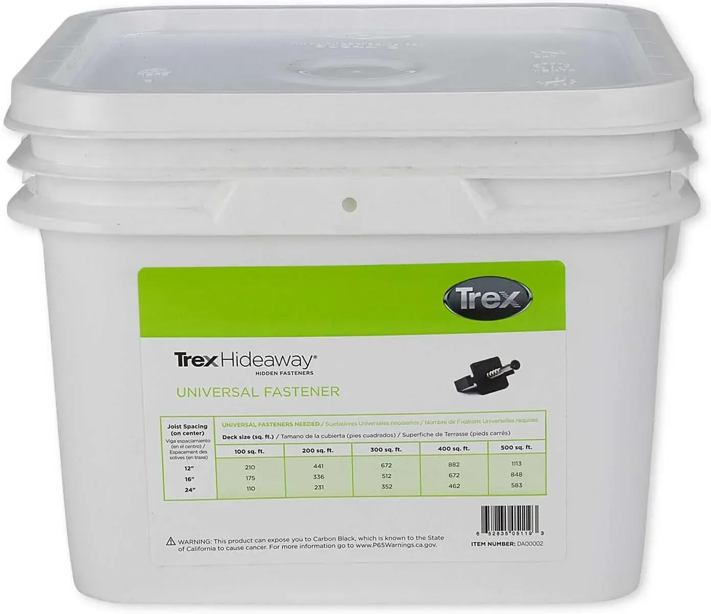 

Hideaway Universal Hidden Deck Fastener Clip 500 SQFT Bucket