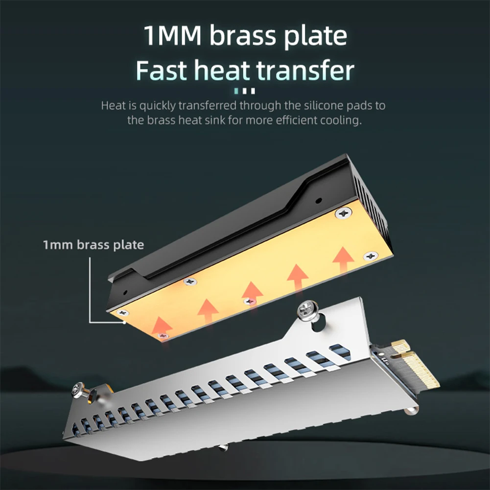 RGB M.2 2280 SSD Radiator M.2 Radiator 5V 3 Pin ARGB Solid State Drive Cooler Wbudowany wentylator Radiator dysku twardego dla M.2 2280 SSD
