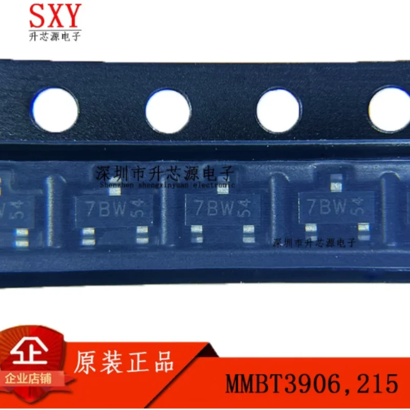 Original MMBT3906215 MMBT3906 silk screened 7BW SOT-23 PNP switch transistor