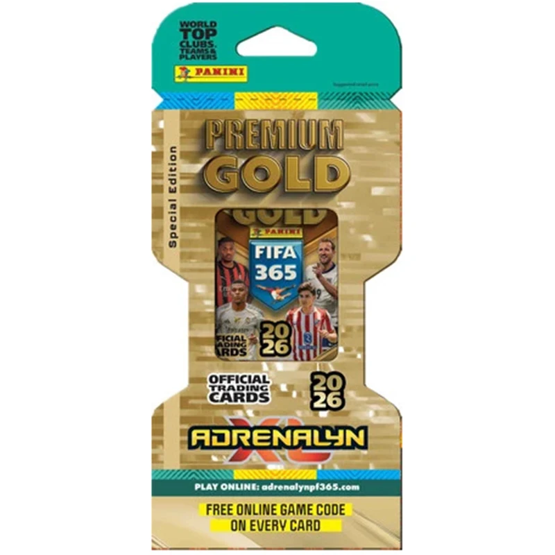 2026 بطاقة تجارية Panini Fifa 365 Adrenalyn XL Premium Gold Eco Blister Soccer Trading