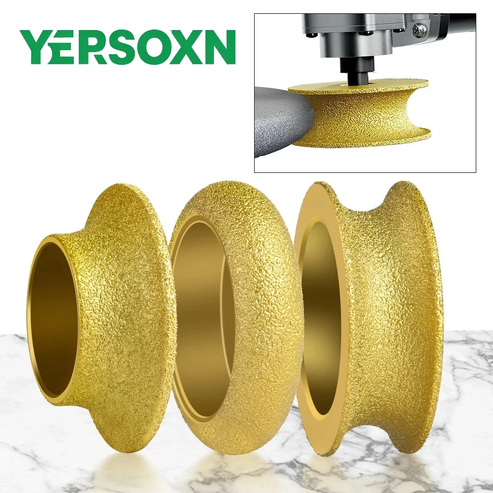 1pc Brazed Stone Edge Grinding Wheel Diamond Roman Wheel Grinding Wheel Tile Marble Grooving grooving and Edge Grinding Tools