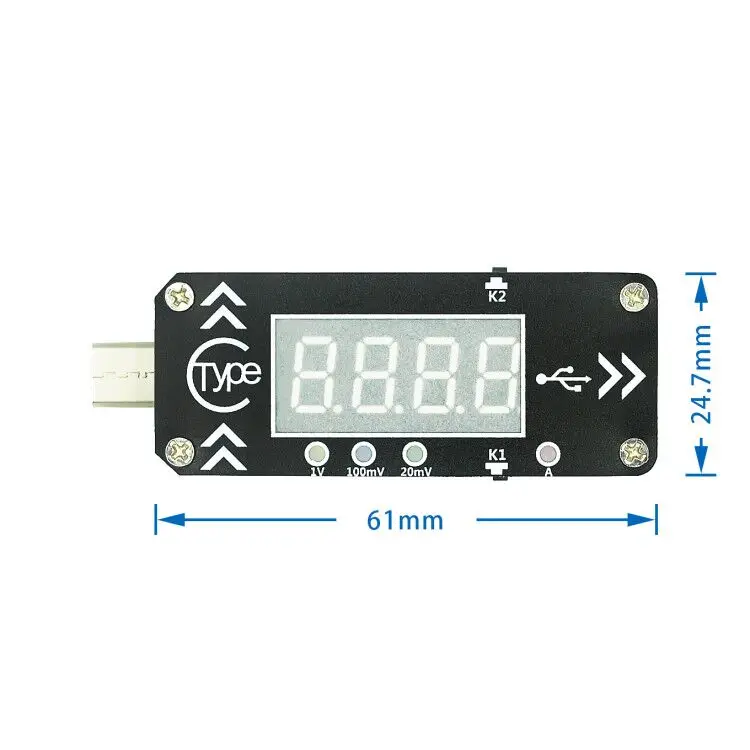 Type-C PD quick-charging trigger decoy DC digital display voltage ammeter test instrument full protocol PPS