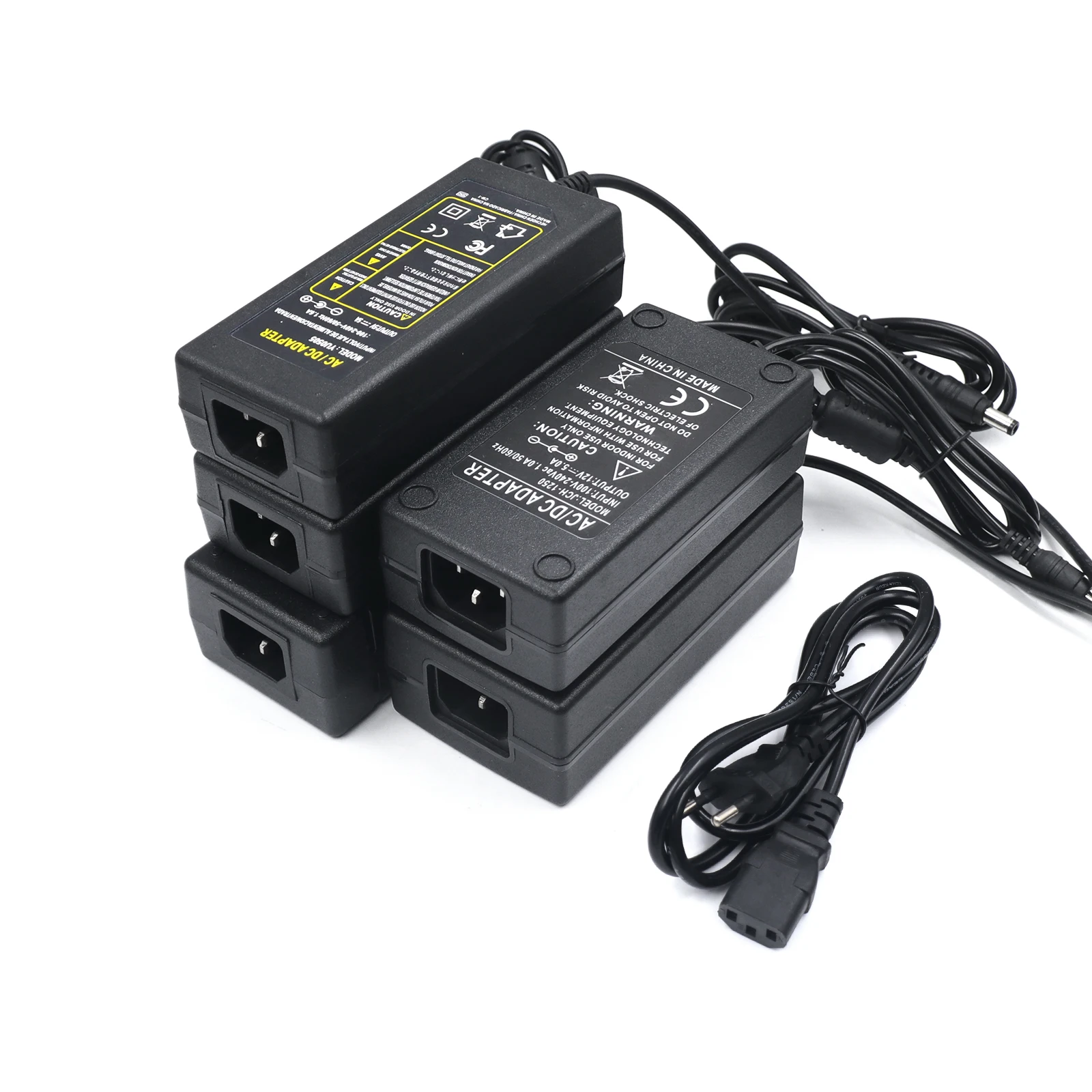 전원 공급 장치 어댑터 AC 180-250V ~ DC 12V 24V EU 범용 충전기 1A 2A 3A 5A 6A 8A 10A LED 라이트 스트립 용 사용