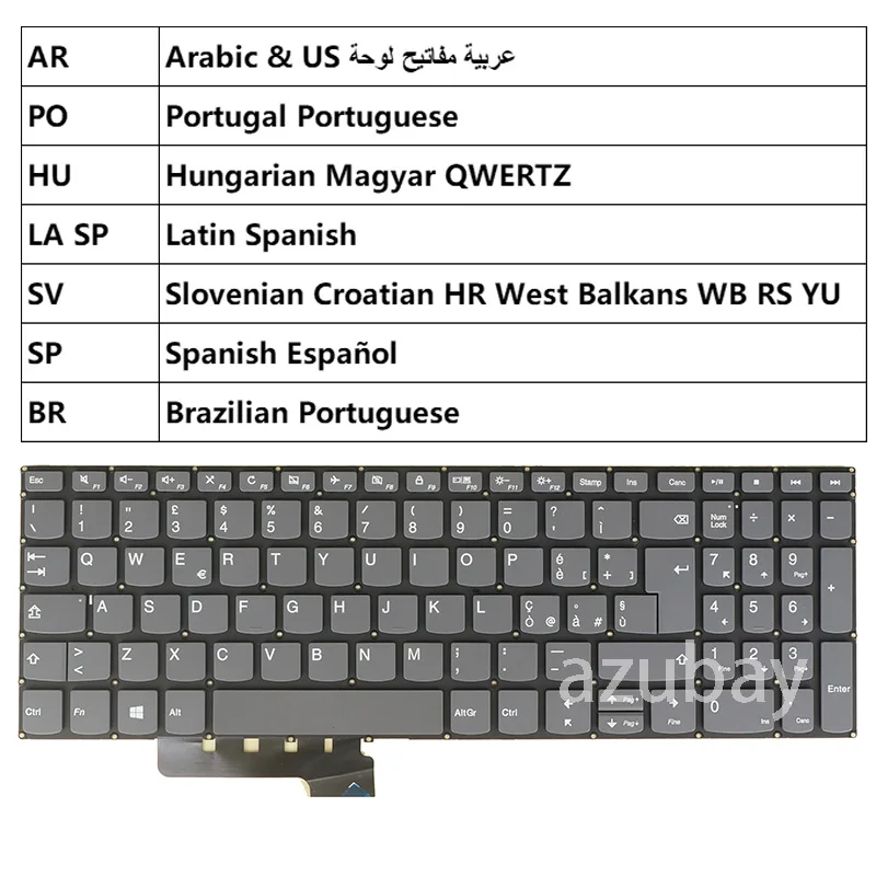 Klawiatura dla Lenovo V130-15ikb V130-15igm 330S-15ast -15ISK -15ikb arabski BR portugalski węgierski LA hiszpański słowiański włoski
