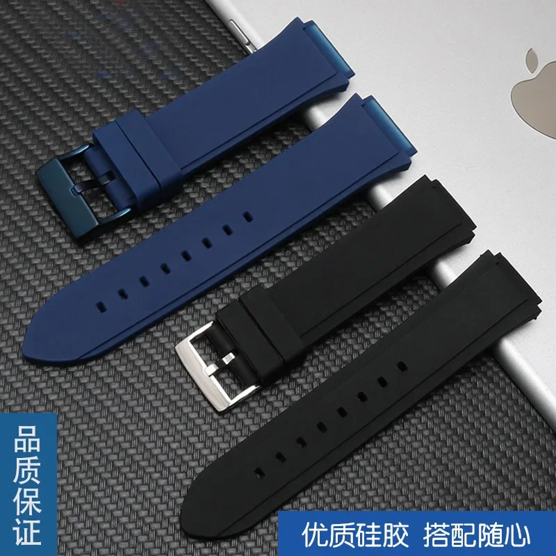 Rubber watchband Blue color Silicone bracelet for guess W0247G3 W0040G3 W0040G7 watches band brand sport watch strap 22mm