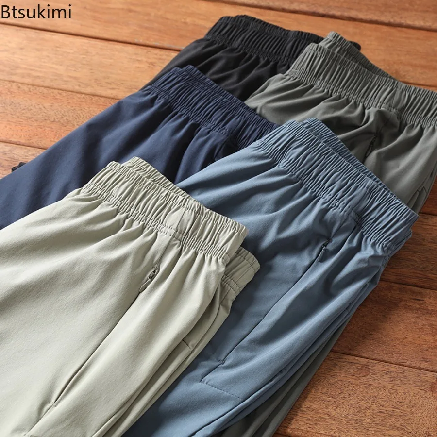 Summer New Men's Sport Running Shorts with Zipper Pockets Outdoor Training Jogging Pants Quick-dry Breathable Fitness Sweatpants