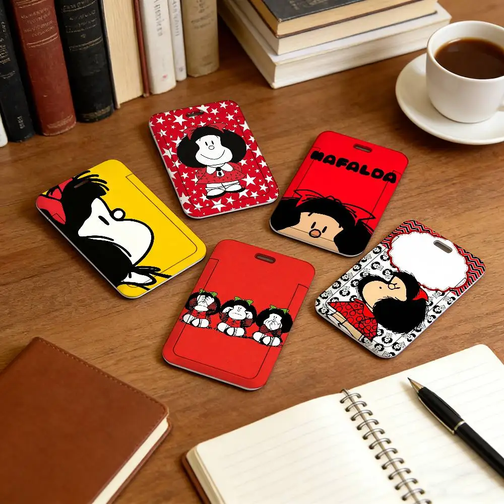 Cartoon M-MafaldA Cute Badge Reel Dress Clips Brooches With Tags ID Name Card Holders Gift