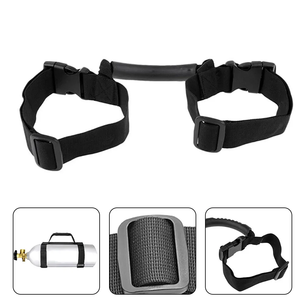 2pcs Scuba Diving Tank Handle Air Cylinder Carrier Bottle Holder Strap Portable Hot Sale Fit Almost Any Size Cylinder Parts