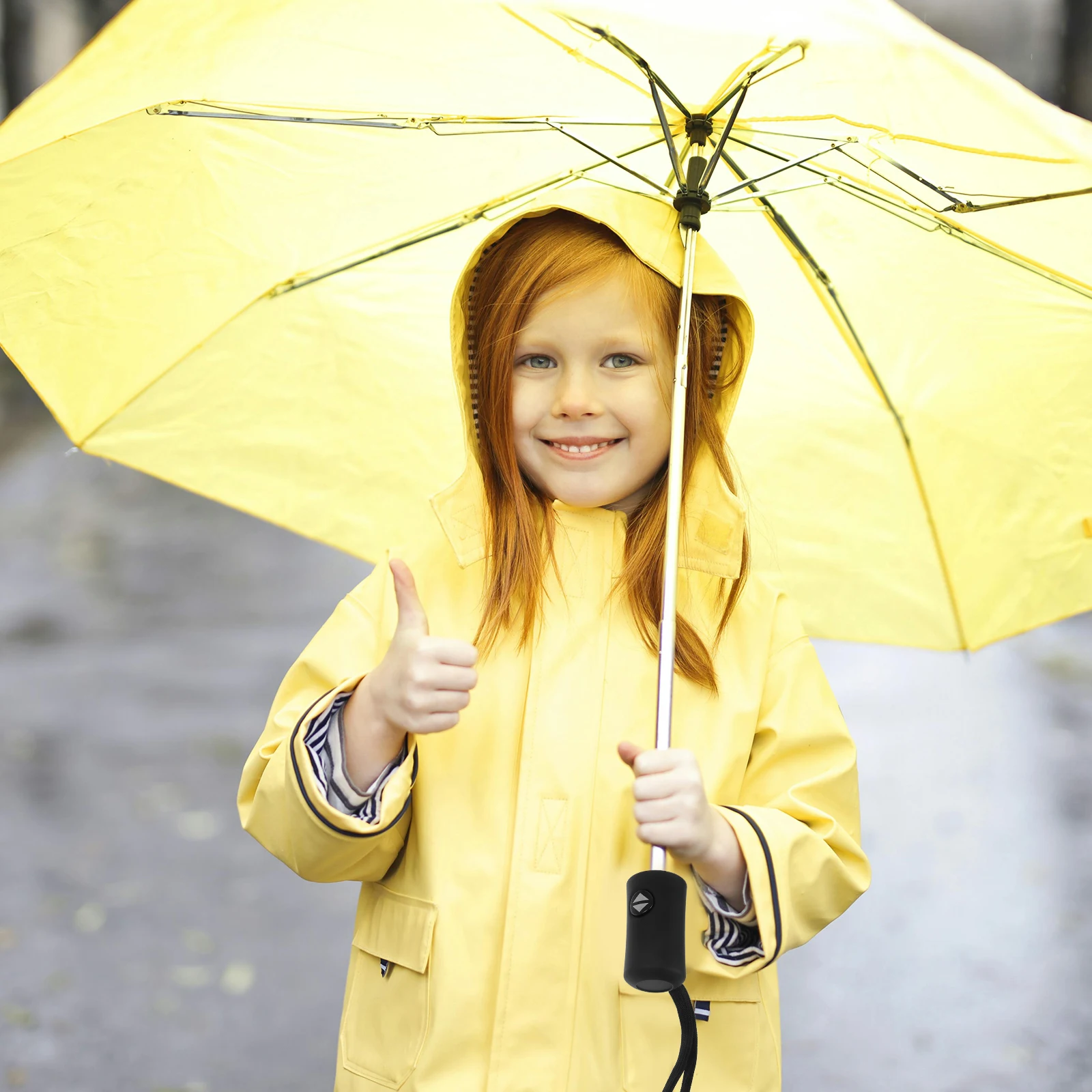 

Automatic Windproof Travel Umbrella Handle Umbrella Small Grip Handle Foldable Grip Travel Small Beehive Style