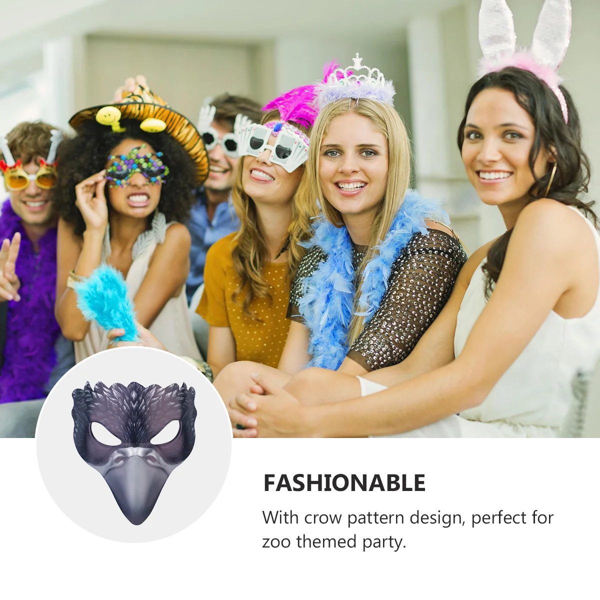 Half Face Crow Mask Kids Animal EVA Masquerade Halloween Carnival Masks Eyewear Child Party Accessories Novelty Costumes Stage