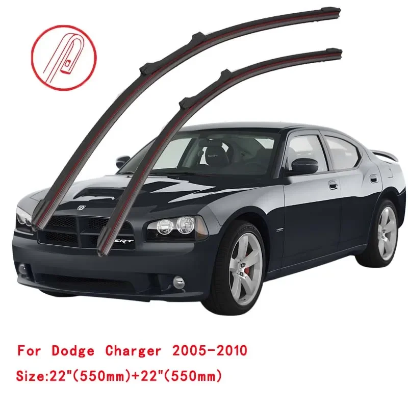 For Dodge Charger 2005-2024 Car Windshield Wiper Blade Front Windscreen Brushes Washer Accessories Cleaning Replacement Parts