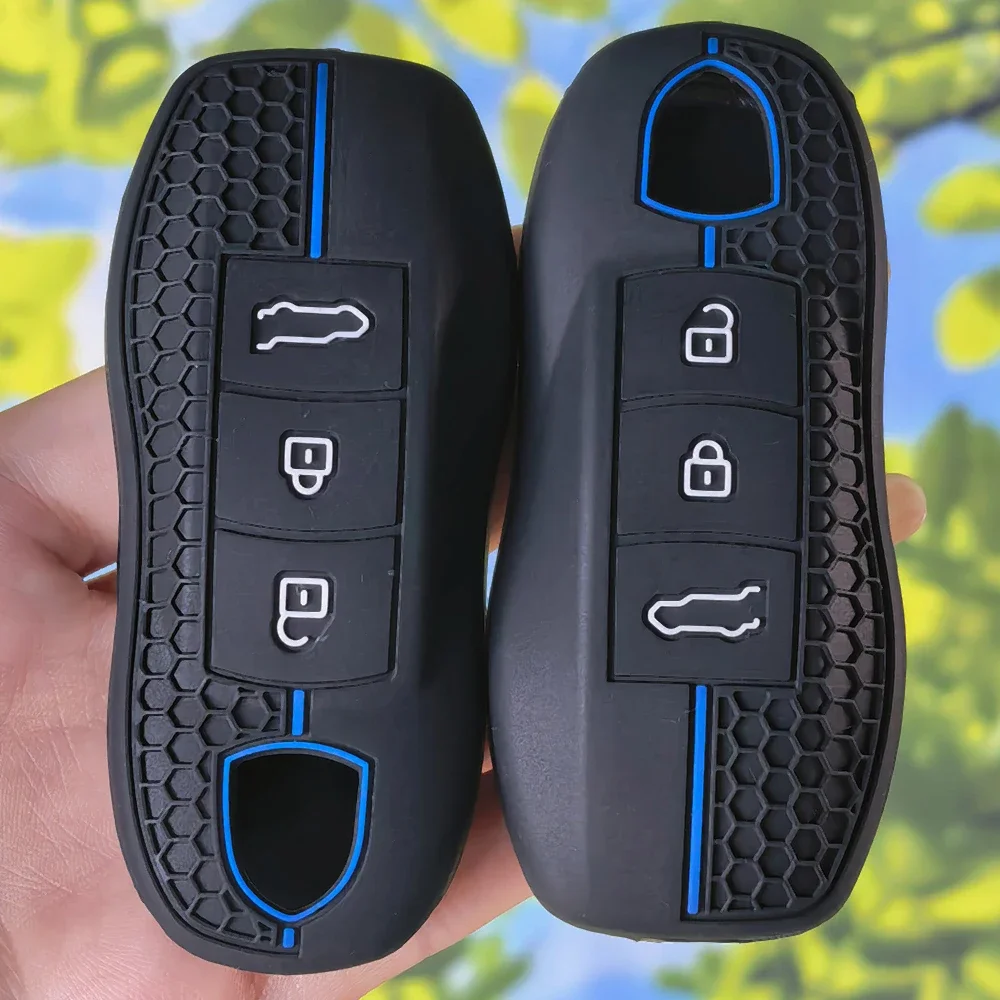 Shock Resistant Honeycomb Texture Key Shell For Porsche Panamera Spyder Carrera Macan Boxster Cayman Cayenne 911 970 981 991