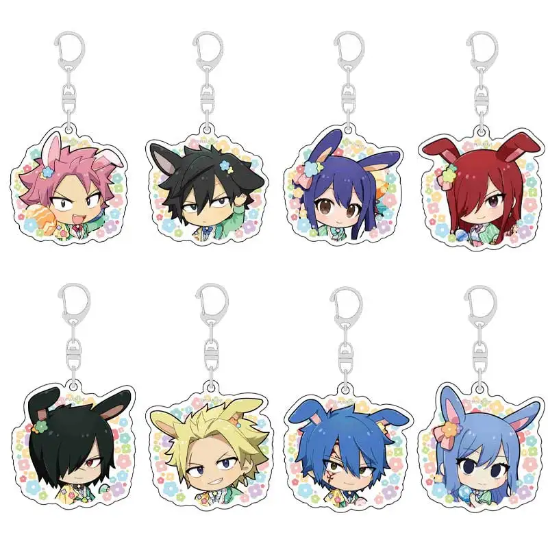 

Нацу 100-летие QUEST Пасха Q акриловые брелки Люси сумка брелок серая игрушка мини-брелок Erza Jellal аксессуар Juvia милая игрушка