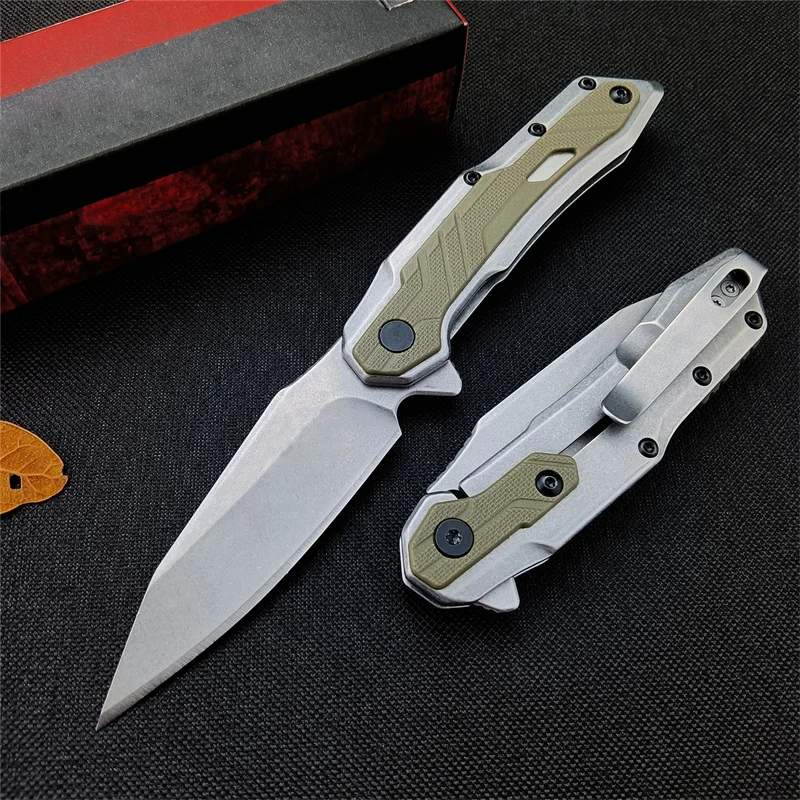 LEEK KS1369 Outdoor Hunting Tactics G10 Handle Camping Hiking Self Defense Survival EDC Pocket Knife