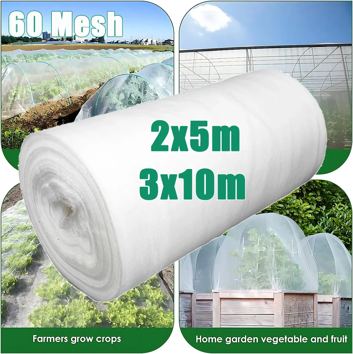 

Garden Plant Insect Protection Net Vegetable Flower Fruit Care Cover Network Greenhouse Protective Net Pest Control Anti-Bird