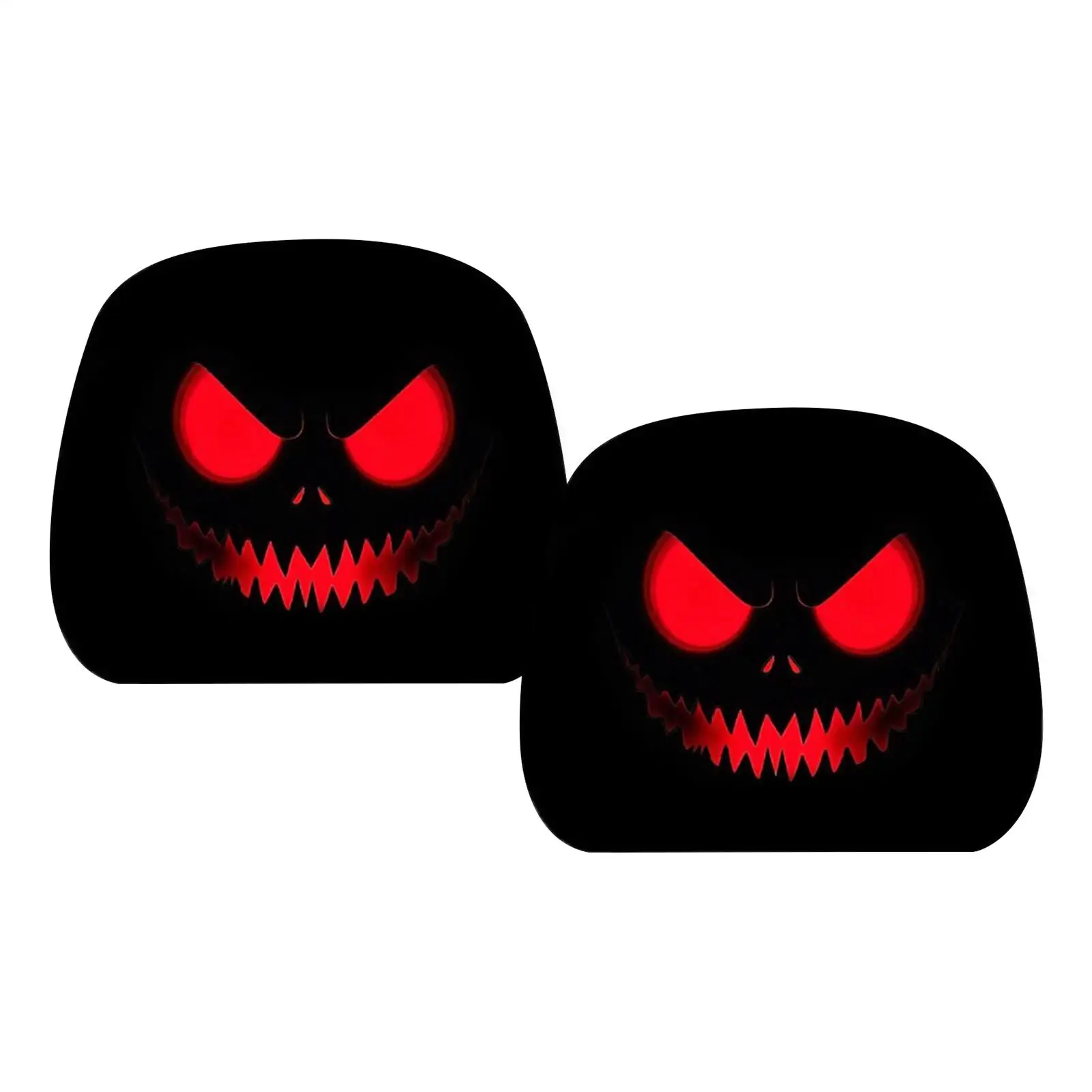 Car Headrest Cover Spooky Scary Halloween Automotive Decoration Stretchy Seat Headrest Protector For RV Trailer Tractor ATV