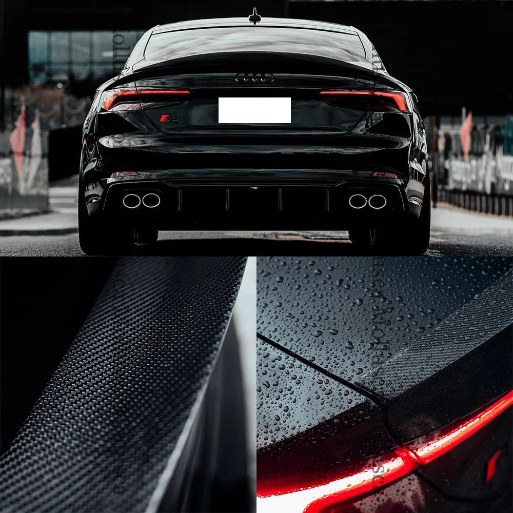 For AUDI A5 S5 RS5 B9 Sportback 4Door HK Style Carbon fiber Rear Spoiler Trunk wing 2016-2023 FRP honeycomb Forged