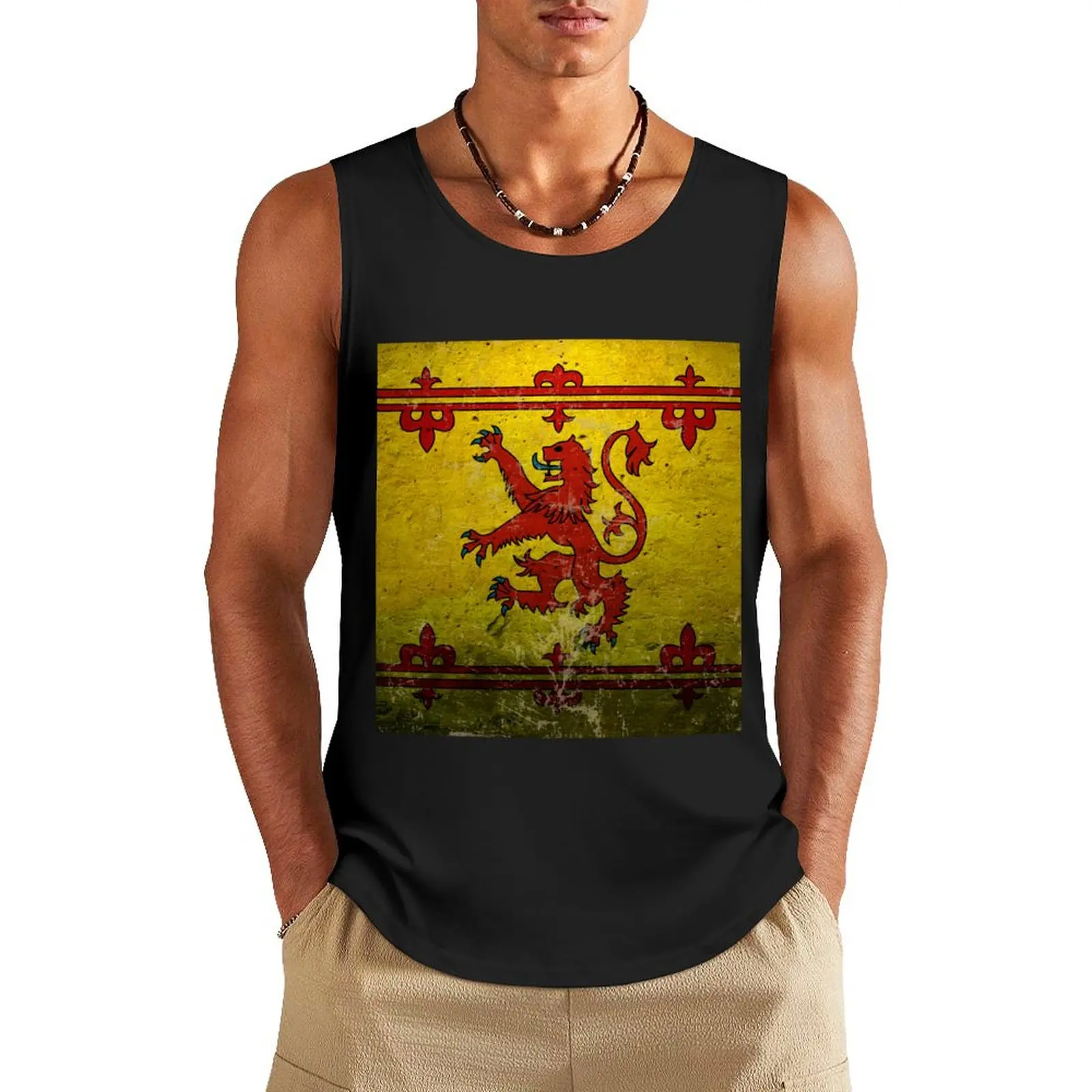 Rampant Lion Tank Top gym clothes men bodybuilding t shirt basketball