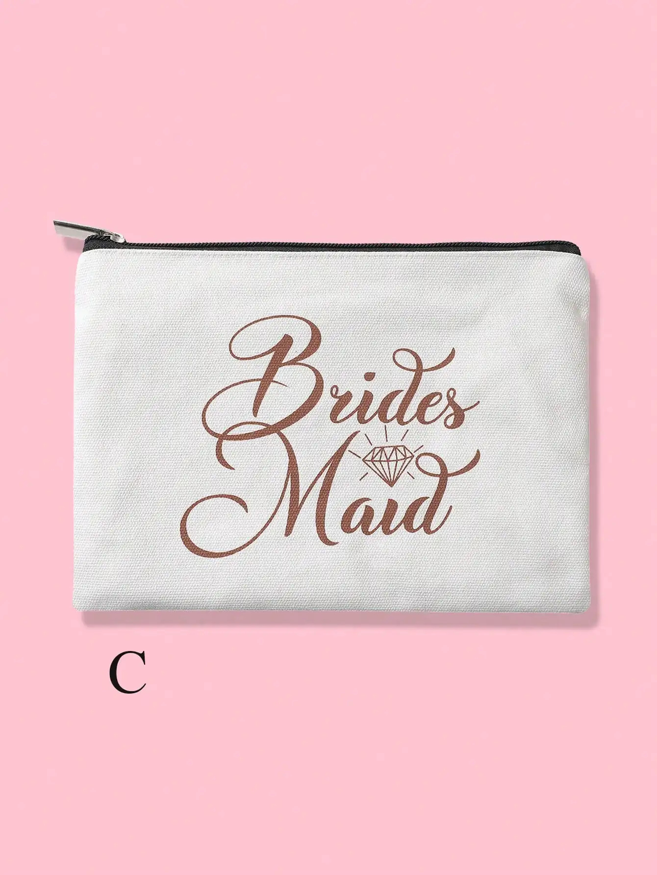 Wedding Bride Makeup Bag, Portable linen Cosmetic Bags, Party Organizer Pouch Gifts