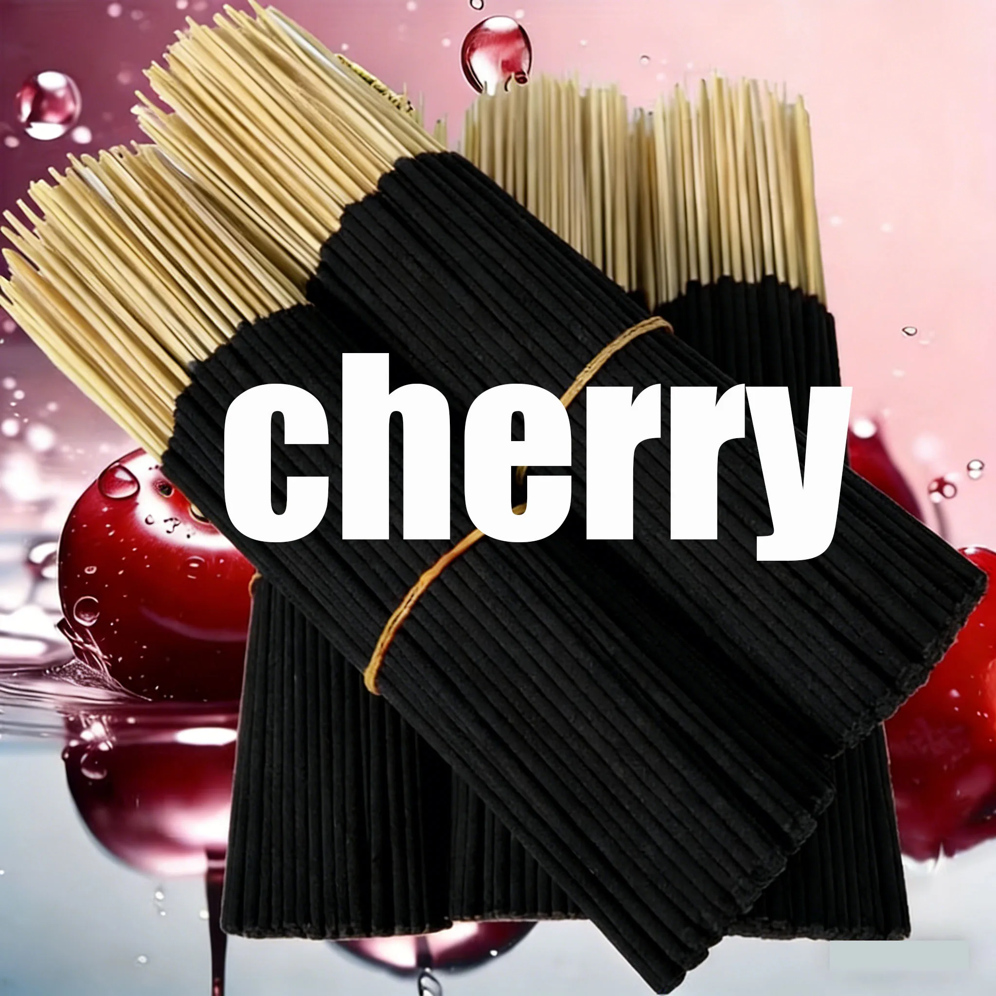 25/50/100/200 Pieces, Handmade Cherry-Scented Aroma Sticks That Extend the Duration of Use, Artificial Wood Aroma Diffuser |   Safe, Non-Irritating, Suitable for Indoor/Outdoor Use, Perfect for Camping, Travel, Garden, Festivals (Halloween, Christmas), Essential Oil Cherry Aroma Stick.