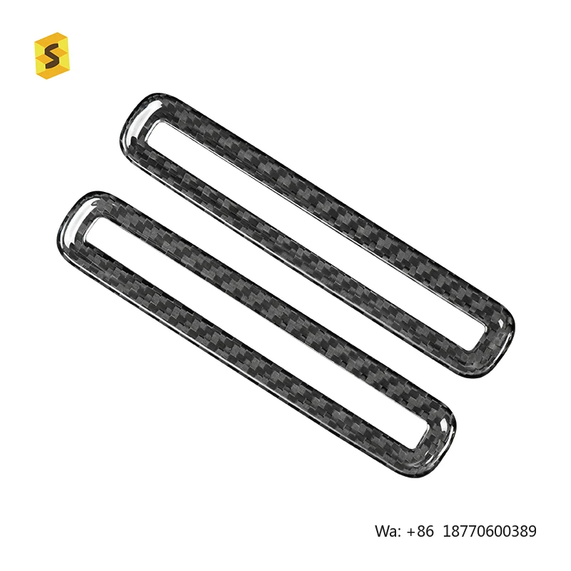 

ShaSha Dry Real Carbon Fiber Car Door Air Conditioning Vent Frame Interior Accessories Kit for Ford Mustang S650 GT 2024