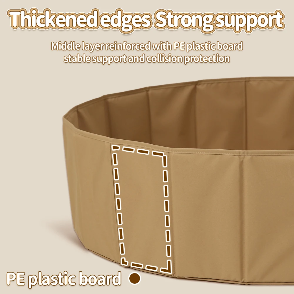 Piscine à balles Portable (sans balles), diamètre 100cm, couleur kaki, tissu Oxford rond, jeu intérieur et extérieur pour enfants, 1 pièce