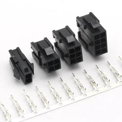 10Sets Micro MX3.0mm Double Row Female Receptacle Housing+Male Terminal 2*1p-2x2/3/4/6/12P Mini 5559-3.0/43020-T Wire Connector