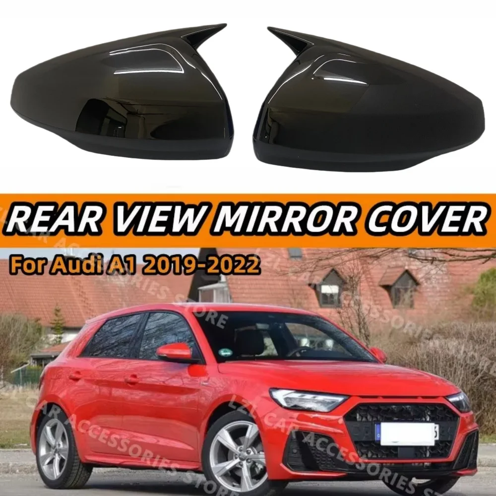 

Pair Side Wing Mirror Cover Caps For Audi A1 Sportback 2019-2022 Rearview Mirror Cover Shell Case Trim Add on Car Accessories
