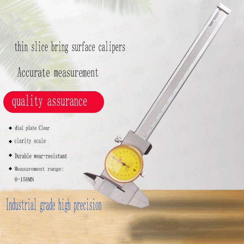 

1 pcs Thin Slice Bring Surface Calipers 0-150 MM High Precision Stainless Steel Vernier With Table Caliper