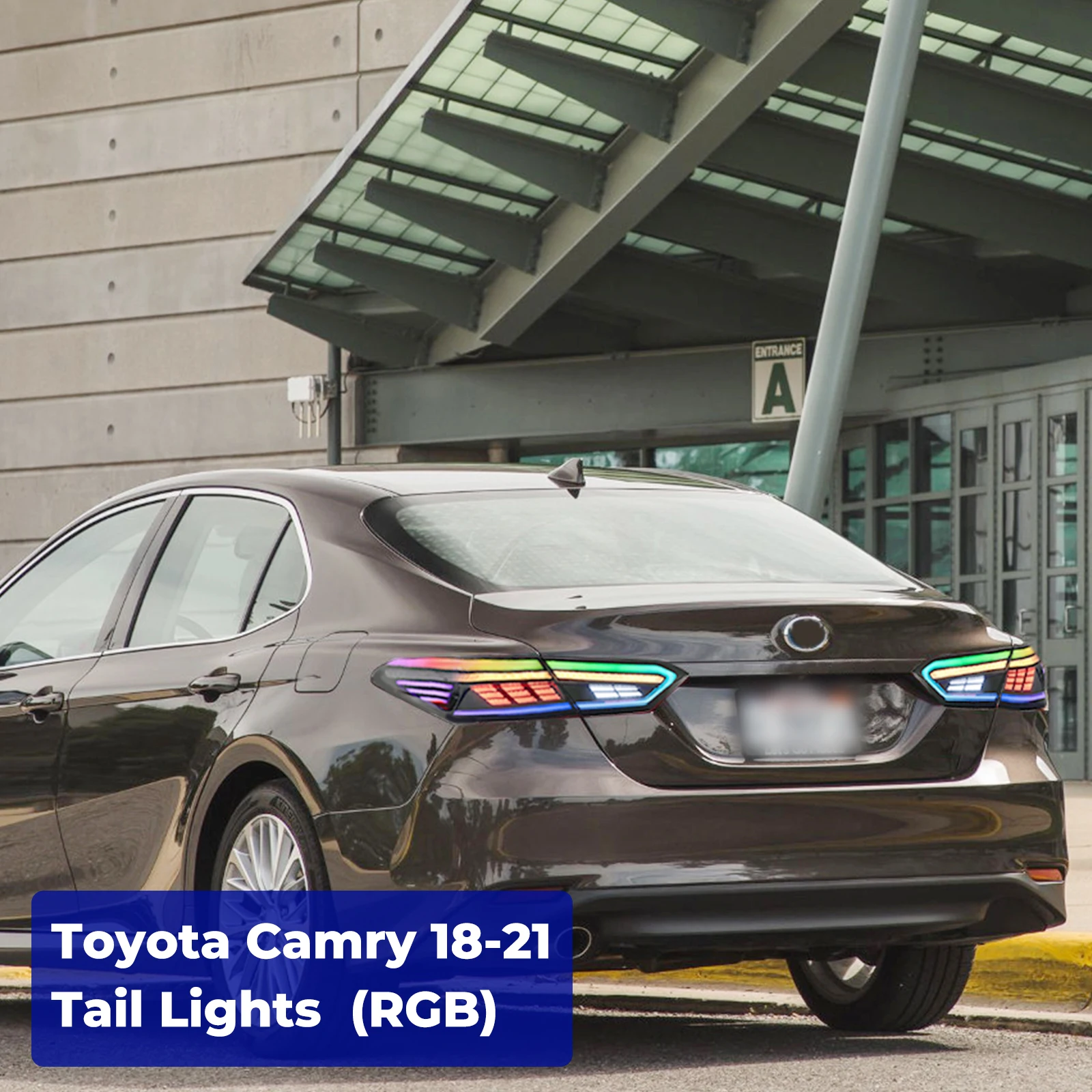 New RGB Style LED Taillight CAM-B005 12V Auto Lighting System  2018-2023 For Toyota Camry 8th Gen Red Lens Color Rear Position