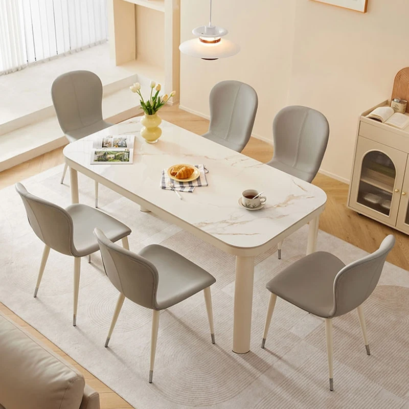 

Unique Design Table Minimalist Modern Creative Aesthetic Dining Table Premium Glamour Tavolo Pieghevole Dining Room Furniture
