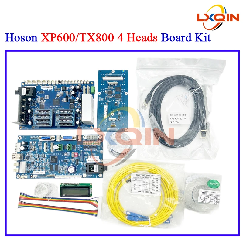 Hoson 4 Heads Board Kit for TX800/XP600 Printhead Plate Set for Eco Solvent/UV Printer Electronics XP600 4 Heads Network Version