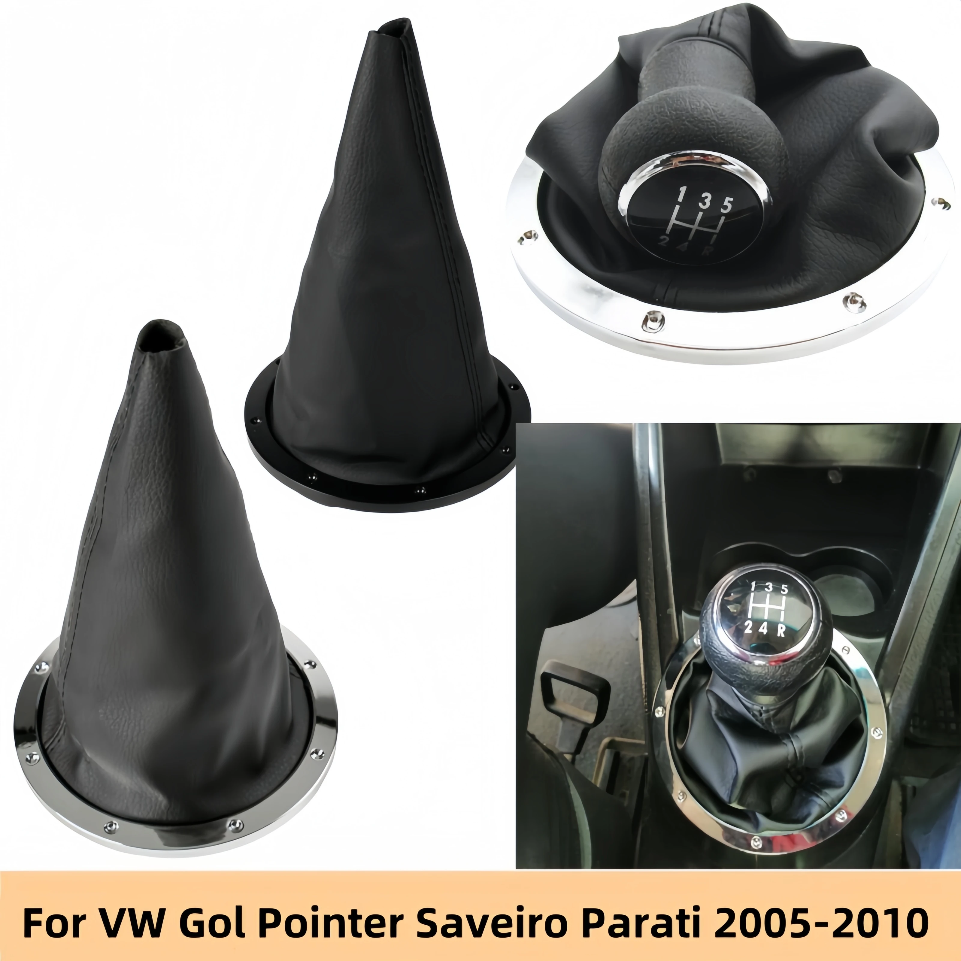 Gear Shift Knob Shifter Gaiter Boot For Volkswagen VW Gol Pointer Saveiro Parati 2005-2010 Car Interior Accessories Replacement