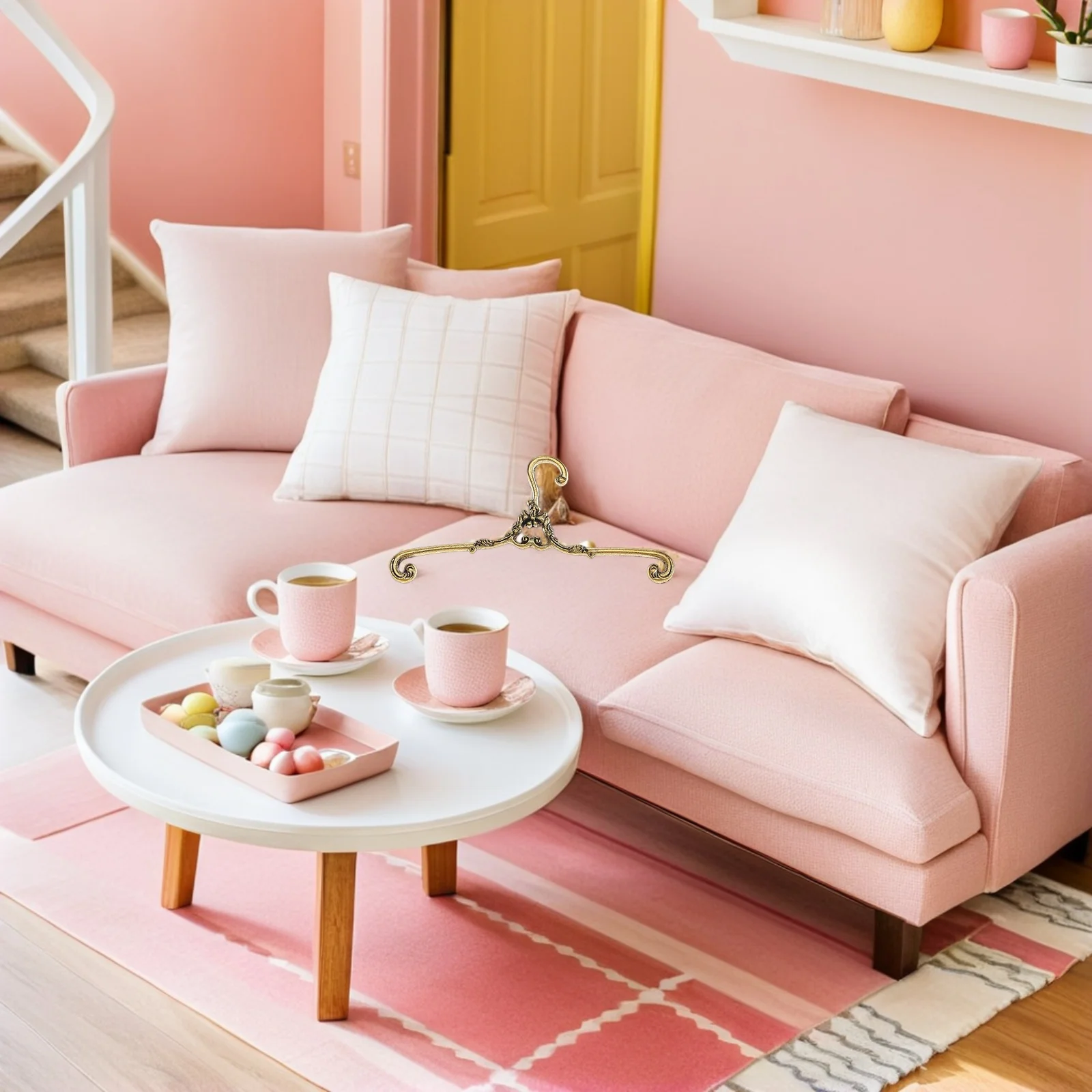 48 Stück Miniatur-Kleiderbügel aus Metall für Puppenhaus, Kleiderschrank, Displays, Kleidung, Aufbewahrungslösungen, Miniatur-Kleiderbügel