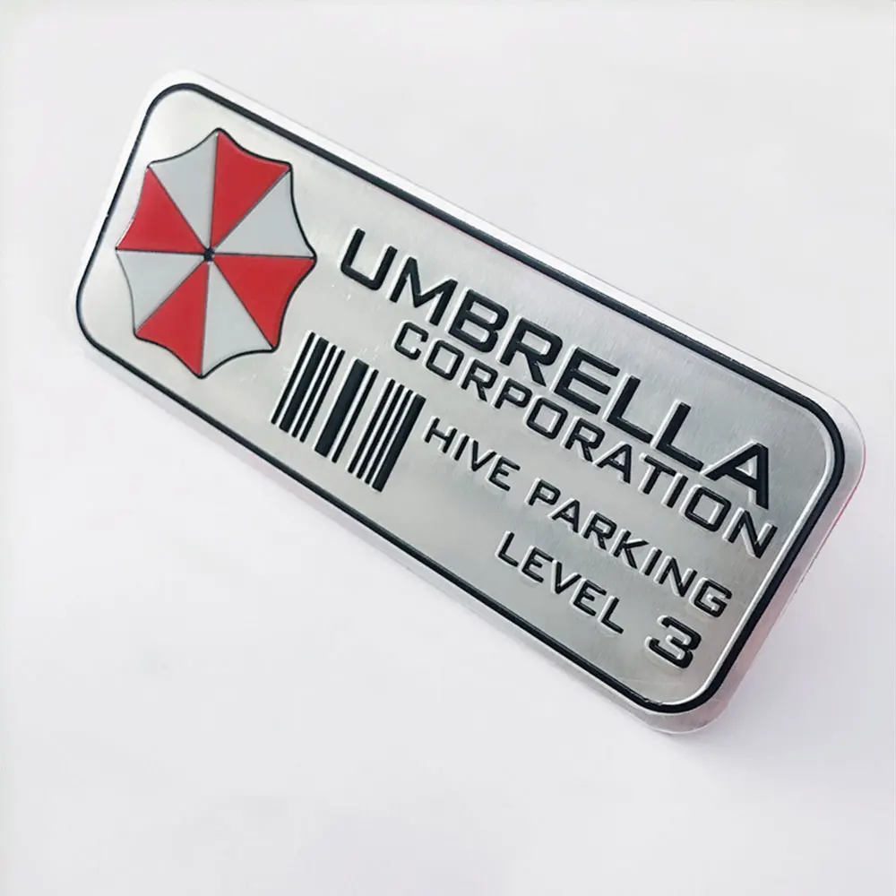 Pegatina de aleación de aluminio para coche, paraguas, residentes, panal, nivel de estacionamiento 3, decoración de coche, pegatina de Metal, calcomanía para motocicleta y coche
