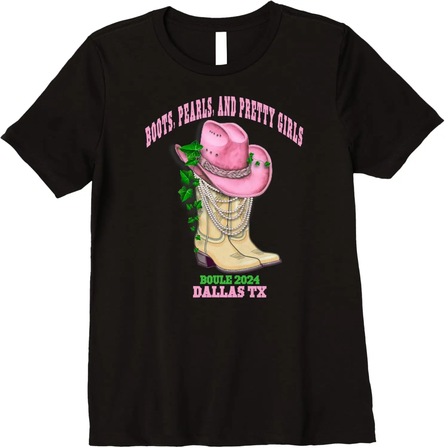 

Женская футболка премиум-класса Boule 2024 In Dallas Texas For Pretty Girls