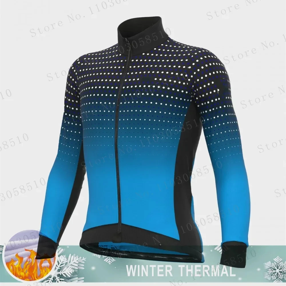 Men\'s Winter Cycling Jacket Warm Long Sleeve Weatherproof Windbreaker MTB Road Bike Bicycle Fleece Sports Cycling Clothing Coat