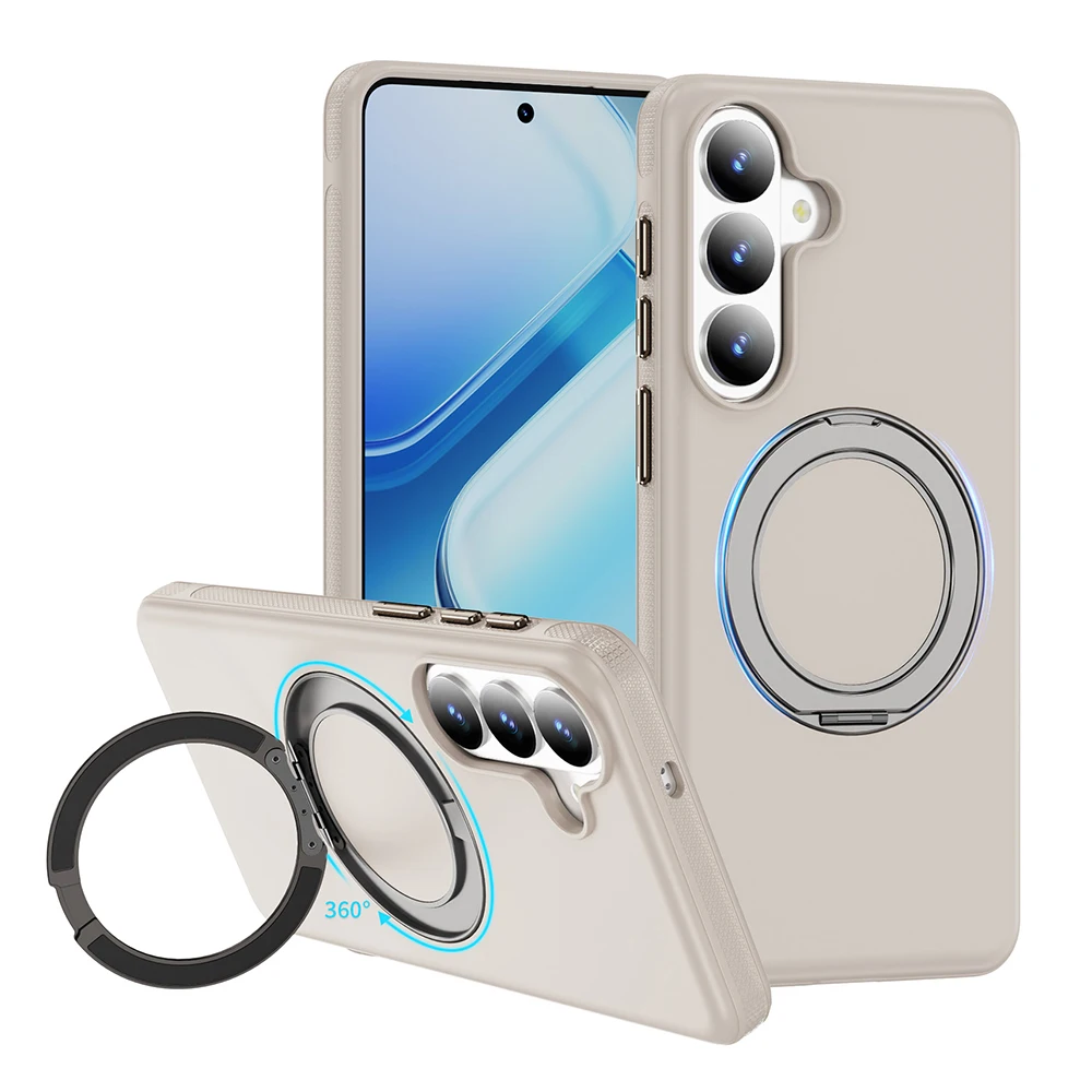 Luxury Phone Case Hard For Samsung S26 Ultra S26 360° Rotating Bracket For Samsung S26 Plus Capinha Caha Shockproof Cover Funda
