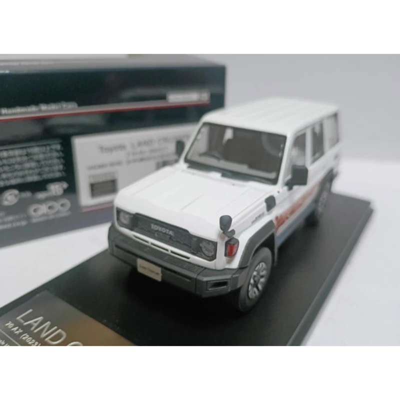 مرحبا قصة 1/43 لاند كروزر 70AX 2023 الراتنج نموذج سيارة الكلاسيكية الكبار هدية تذكارية عرض ثابت