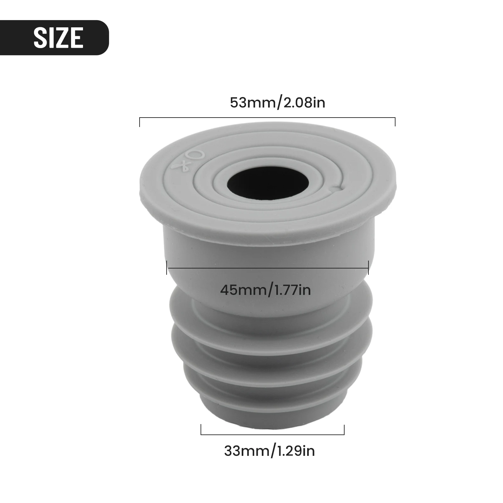 1Pcs Silicone Pipe Seal Washing Machine  Drain Pipe Seal  Deodorant Seal  Pipe Seal Gray 3 Sizes To Selection