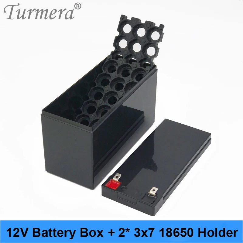 Turmera-12V 14Ah ~ 21Ah 배터리 보관함, 3x7 18650 홀더, 40A 밸런스 BMS 용접 니켈 사용, 12V 납산 배터리 교체용