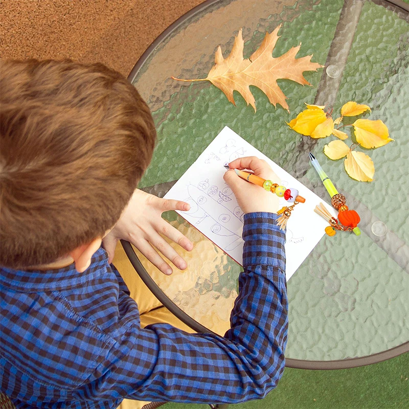 30 Stück Kunststoff Perlen Stift Perle Rollerball Stifte Perle Kugelschreiber sortiert Perlen Stift schwarze Tinte