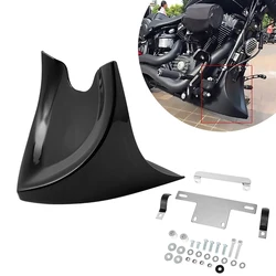 Universal Motorcycle Black Lower Chin Fairing Front Spoiler For Harley Fatboy Softai V-RODSportster XL Touring Glide All Model