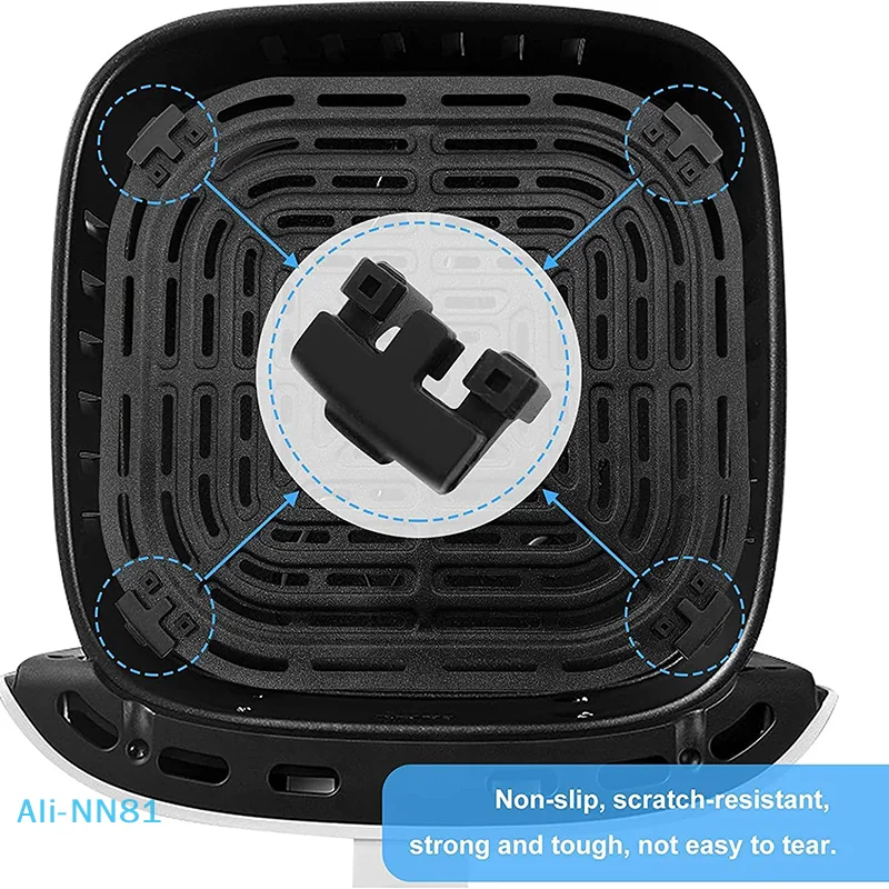 4PCS Air Fryer Gummi Stoßstangen Air Fryer Silikon-Case Teile Für Instant Vortex Küche Gadget Sets Air Fryer ersatz Teile