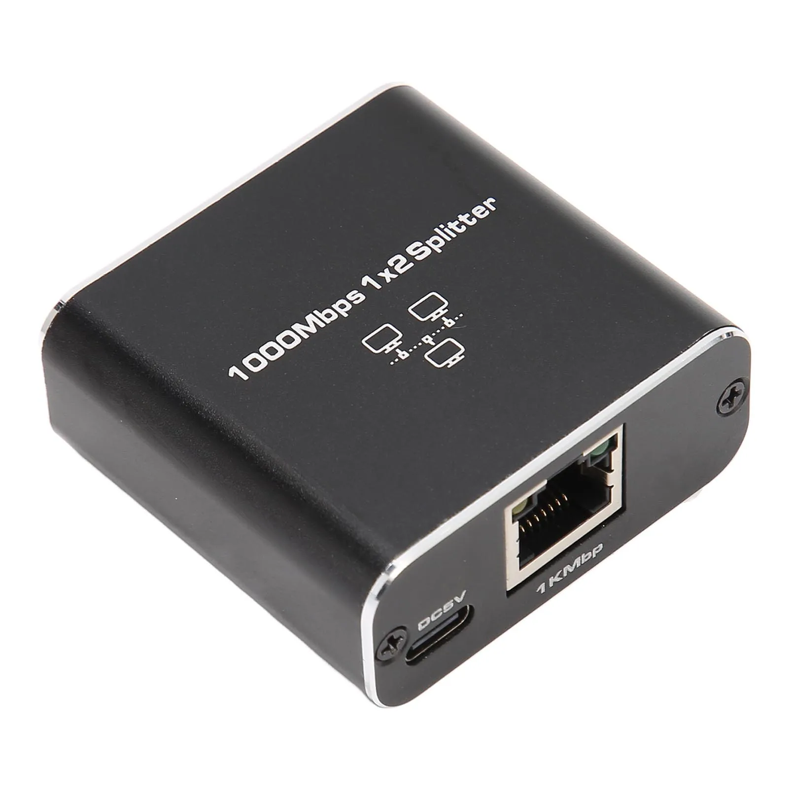 مقسم كابل إيثرنت عالمي 1000 ميجابت في الثانية 1 إلى 2 متوافق مع جهاز Cat5 Cat5e Cat6 Cat7 مقسم شبكة RJ45