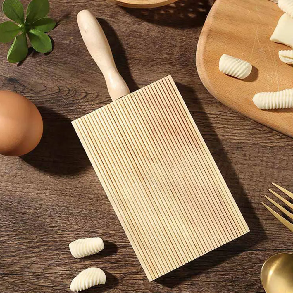 

Gnocchi Maker Bowl Noodle Tool Pasta Machine Shape Accessories Making Tools Wooden Serving Forks