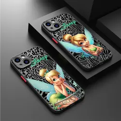 Disney Tinker Bell funda de teléfono para Apple iPhone 15ProMax XR 14 Pro 7 8 Plus 11 Pro 16 XS Max 13 Mini 12 SE funda mate suave