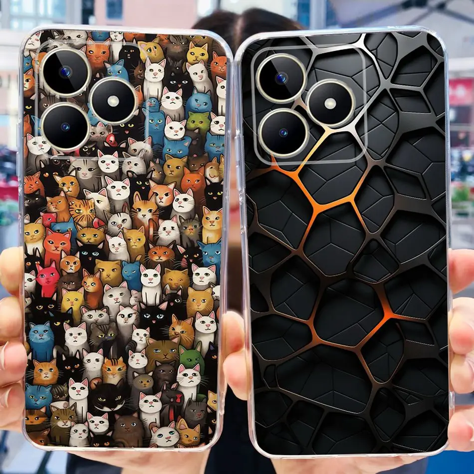 For Realme Note 50 Phone Case Realme Note50 4G RMX3834 2024 Fashion Cool Painted Soft Silicone TPU Cases