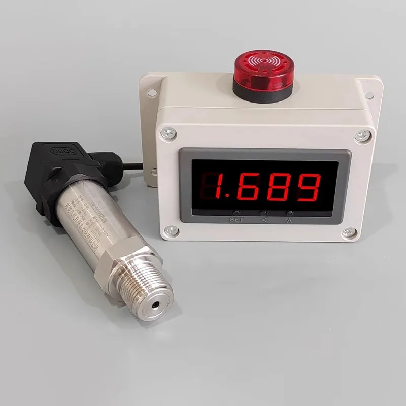 Digital Display Pressure Sensor with Alarm - Multi-Function Monitor for Gas/Air/Water/Hydraulic Pressure, Vacuum Pipeline